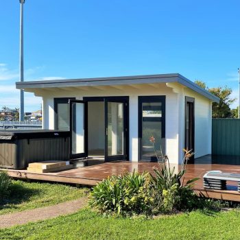 backyard spa retreat front view | Watcon Constructions